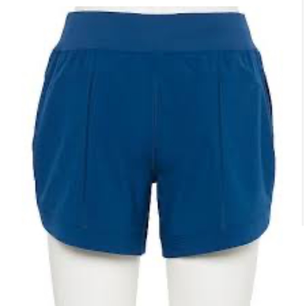 Tek Gear High-Waisted Athletic Shorts | Blue Zip Pocket Active Shorts NWOT (L)